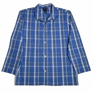 Polo‎ Ralph Lauren Men's Blue Plaid Pajama 100% Cotton Shirt  Men’s Sz M
